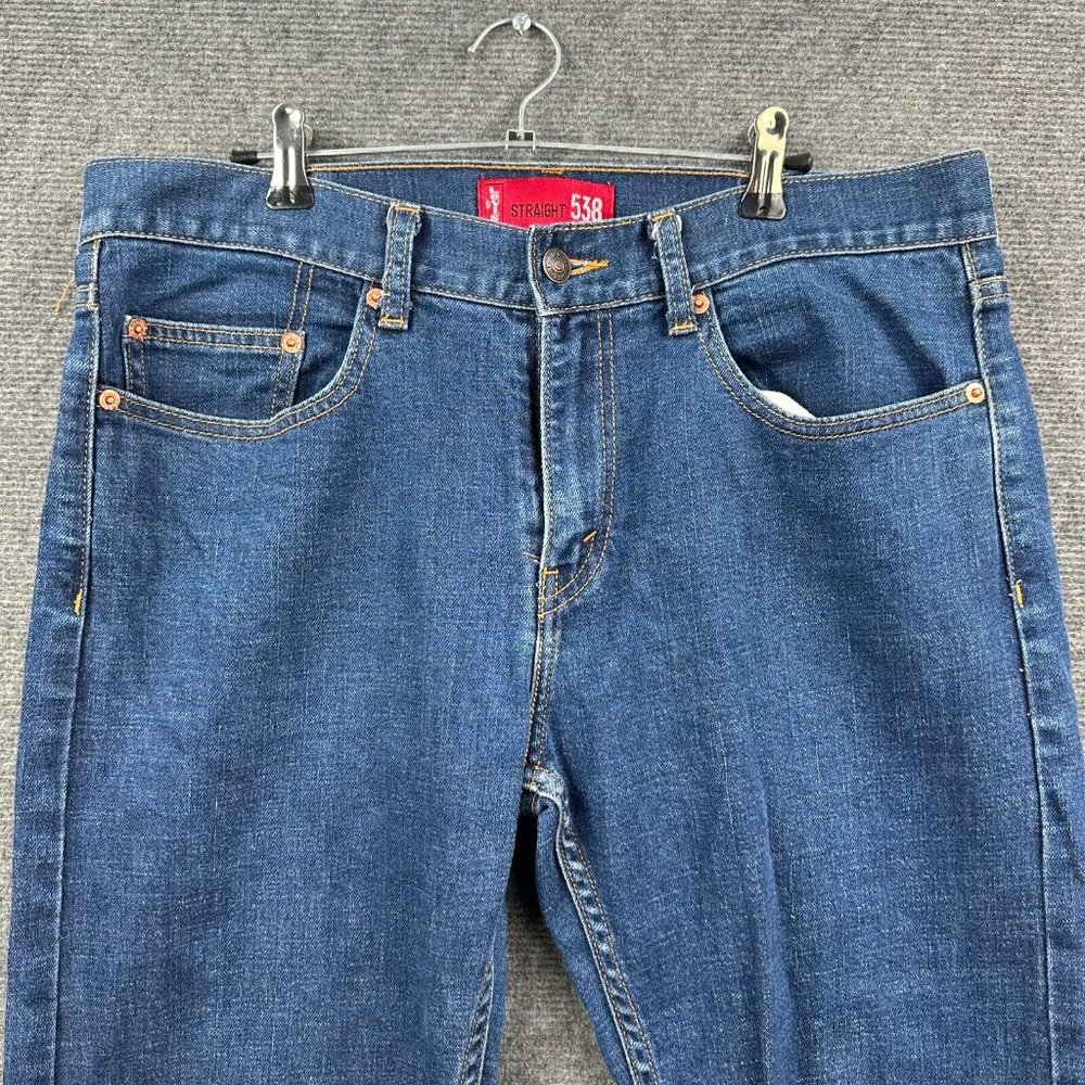 Levis 538 Jeans Mens 33 Blue Western Straight Workwear Outdoor Denim Comfort - Picture 2 of 12